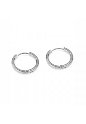 Silver Minimal Hoop Earrings | Piuval