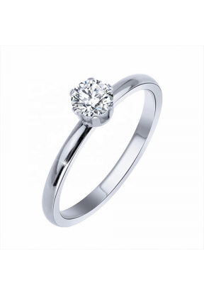 Anello con solitario colore argento | Piuval