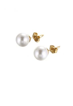 Orecchini a Bottone con Perla 8 mm | Piuval