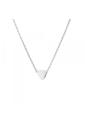 Collana Lunga Argento con Cuore | Piuval