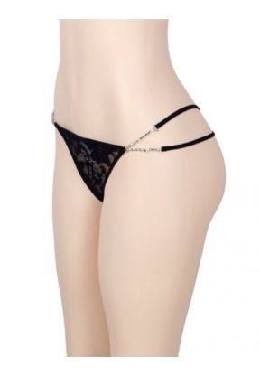 Perizoma Nero con strass | Piuval