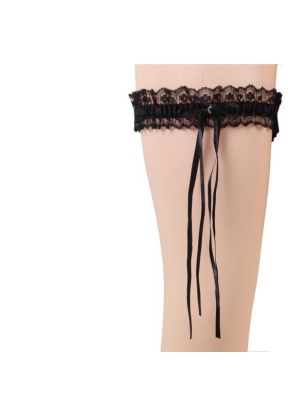 Giarrettiera in pizzo nero | Piuval