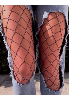 Calze a rete con punti luce | Piuval