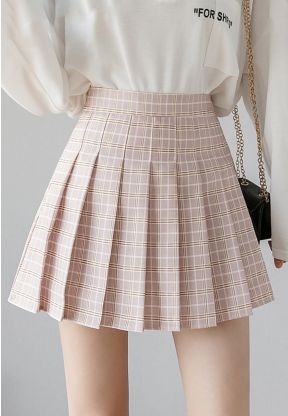 Gonna a quadri soft pink