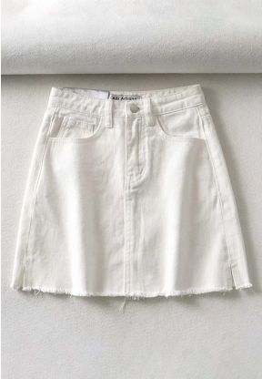Gonna di jeans bianca