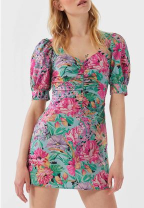 Vestito aderente con motivo floreale