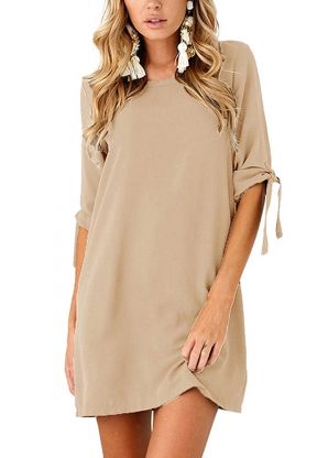 Vestito ampio beige