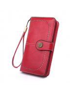 Portafoglio donna in similpelle traforata rossa | Piuval